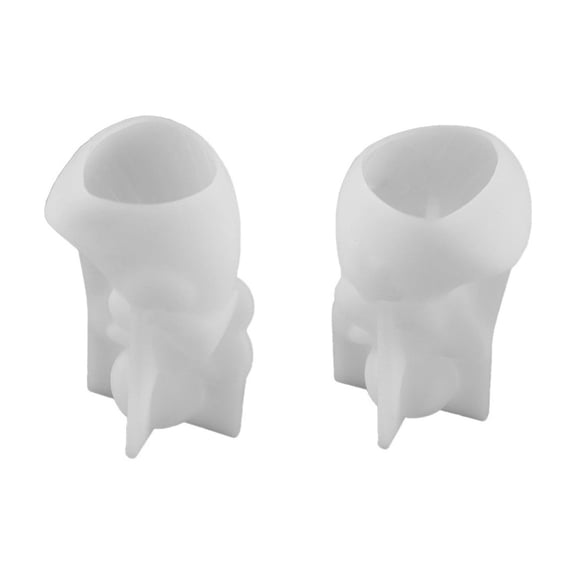 B Small Heart Crystal Epoxy Resin Cement Gypsum Ornament Mirror Surface Silicone Mold 1.5X2.8X1.8 Inch