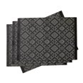 thumbnail image 1 of B. Smith Vinyl Woven Diamond Print Placemats, Black and Ivory (4 Pack) , 13" x 18", 1 of 7