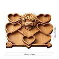 thumbnail image 1 of B Solid Wood Highland Cow Serving Tray Charcuterie Board For Cheese Snacks Holiday Party, 1 of 6