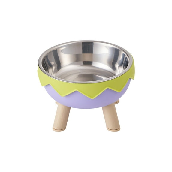 B Stainless Steel Cat Bowl Elevated Anti Skid Double Layer Pet Food ...