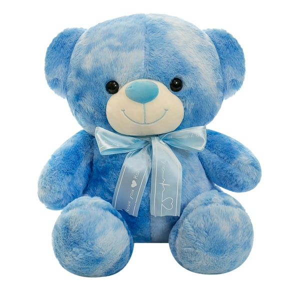 B Stuffed Rainbow Bear Plush Toy Cute Animal Doll For Valentine Day Gift Hugging