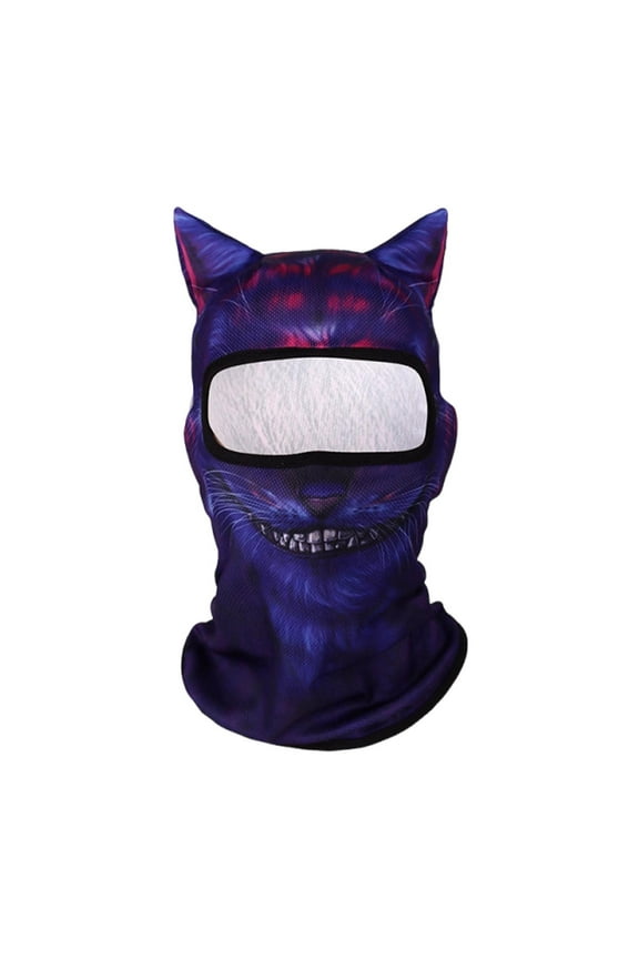 B Sunscreen Face Mask With 3D Animal Pattern For Outdoor Activities Uv Protection And Comfortable Fit