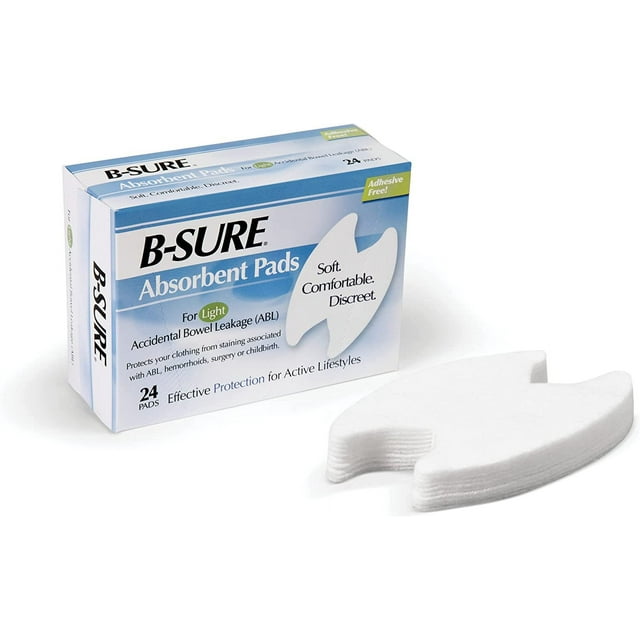B-Sure Anal Leakage Pads Box 24 Pads - Walmart.com