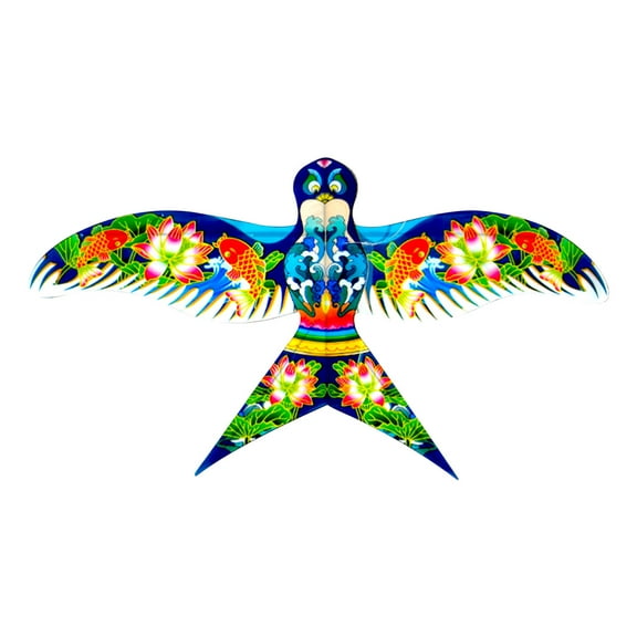 B Swallow Shape Dynamic Kite 35Cm With Fishing Reel Kids Outdoor Flying Toy Lightweight Design For Parent Child Play