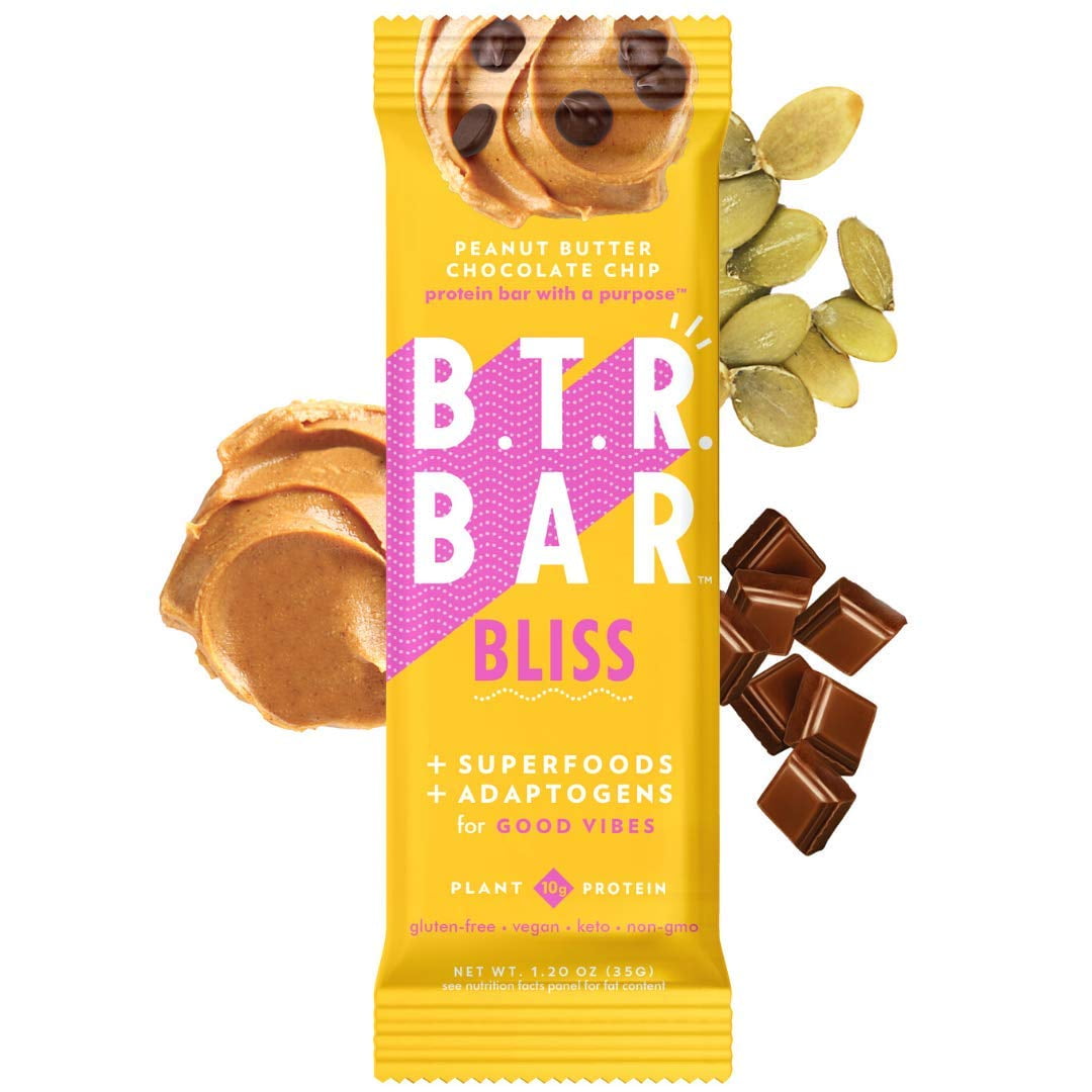 B.T.R. Bar Superfood Keto Protein Bars, Plant Based Vegan Protein, Low