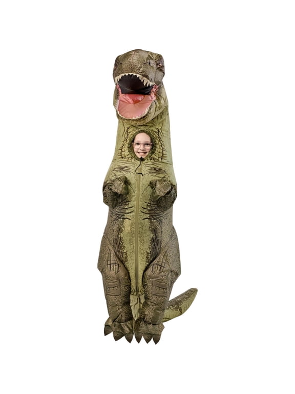 Jurassic World T-Rex Inflatable Halloween Costume for Children, One Size Fit, by Rubies