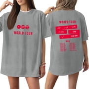 B,T,S Womens Graphic Tee Short Sleeve Summer Tops Crew Neck Shirts for Fans