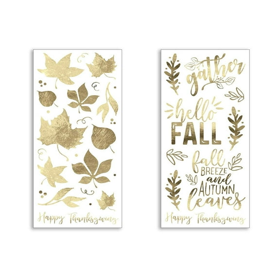 B-THERE Bundle of Harvest Fall Decorations 8" x 18" Window Clings, Thanksgiving Decorations