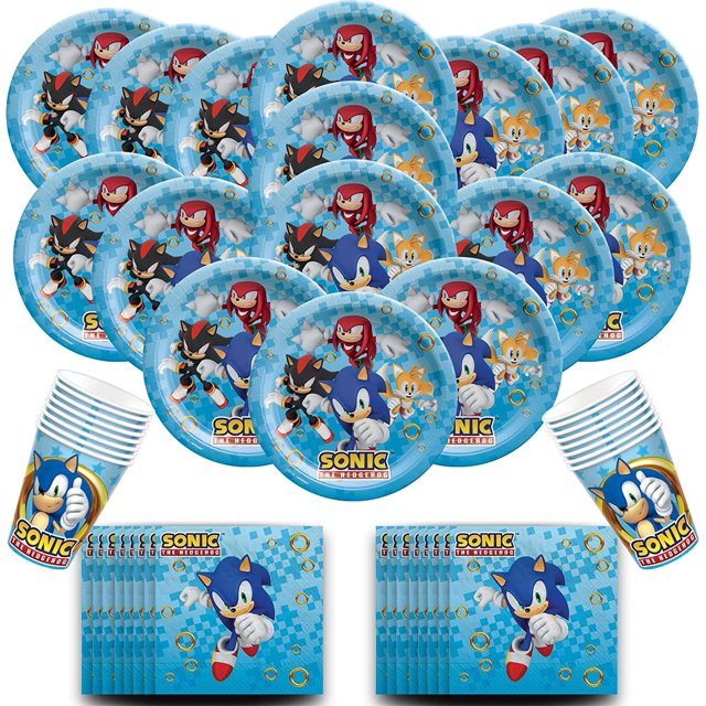 BTHERE Party Supplies Bundle Sonic The Hedgehog Party Pack Seats 16