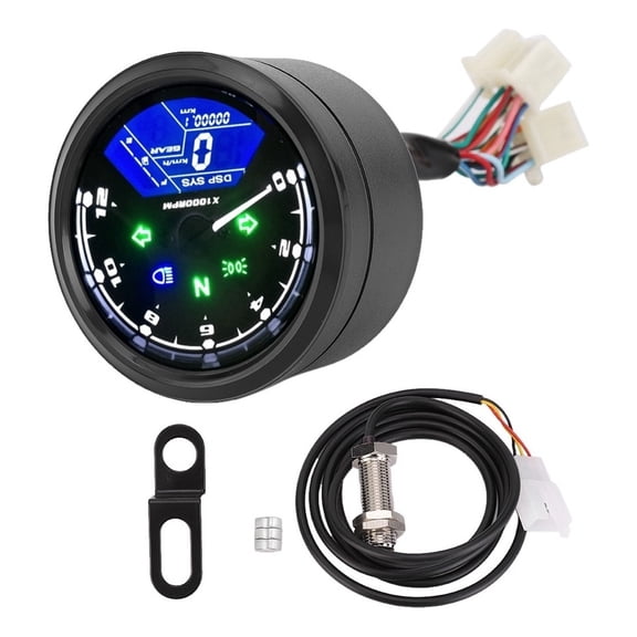 B Tachometer Odometer LCD Digital Display for Motorcycle