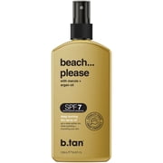 b.tan SPF 7 Deep Tanning Oil Dry Spray | Beach... Please - Fast, Best Dark Outdoor Body Bronzing Mist, Get a Bronze & Golden Sun Tan, Nourishes Skin w/ Marula & Argan Oil, Austrailian Brand, 8 Fl Oz