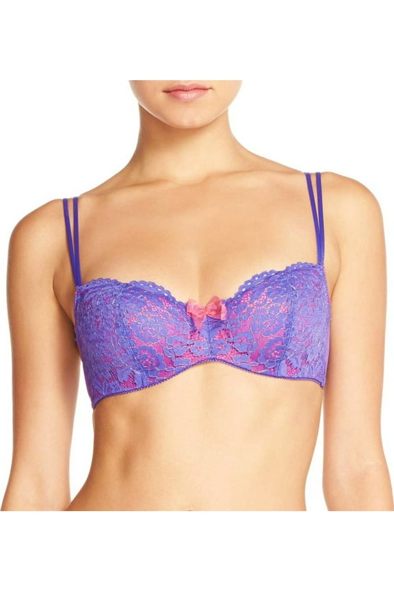 by Wacoal Purple Ciao Bella Underwire Lace Balconette Bra 34D