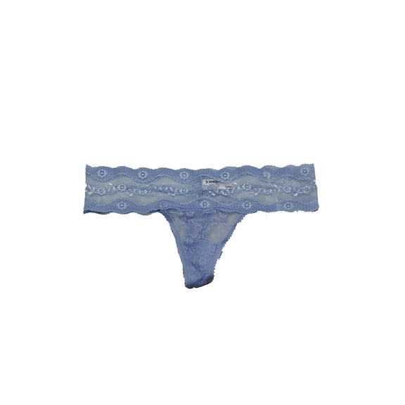 B.Temptd Blue Lace Invisibles Thong S