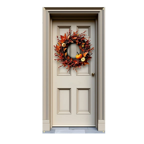 B Thanksgiving Door Cover 2025 Festival Party Indoor Outdoor Door Vertical Turkey Hanging Cloth Flag Decorations Style B
