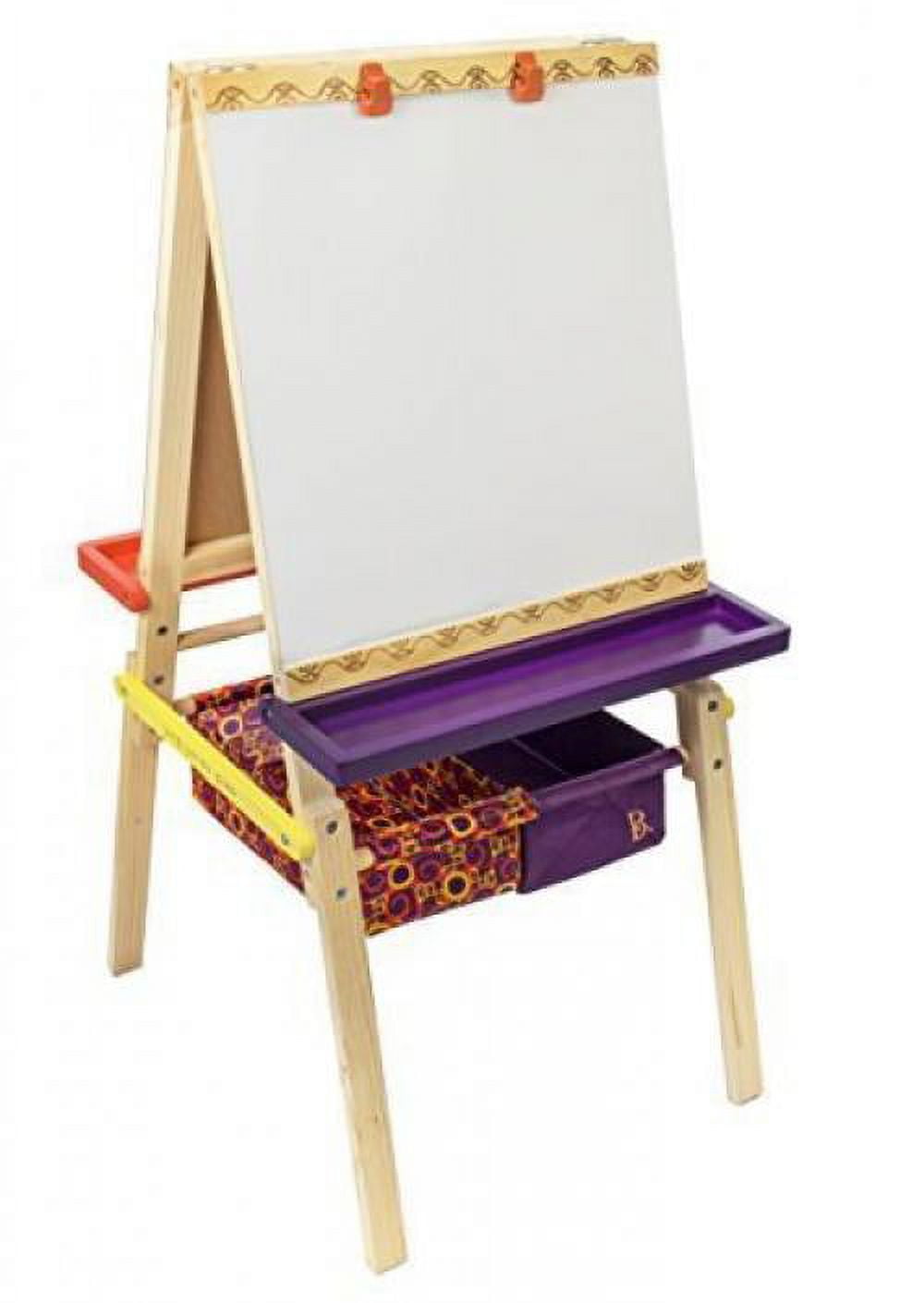B. Toys Easel Does It Folding Wooden Art Easel with Chalkboard