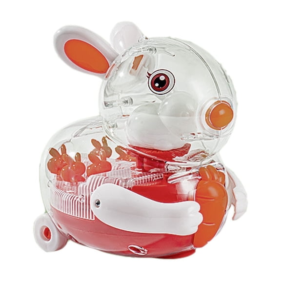 B Transparent Light Up Chick Toy For Kids With Wheels And Music Cute Lantern On The Go