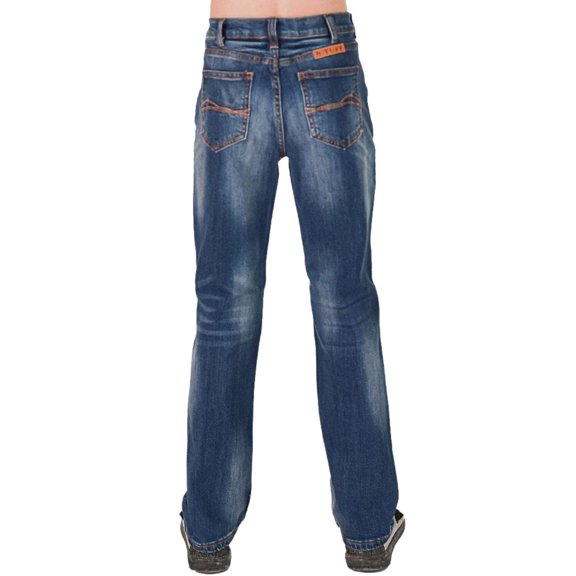 B. Tuff Boys Fired Up Western Bootcut Mid Rise Jeans, 10
