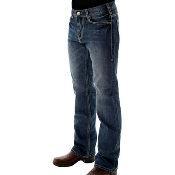 B. Tuff Western Denim Jeans Mens HOOAH 44 Long Medium Wash MHOOAH