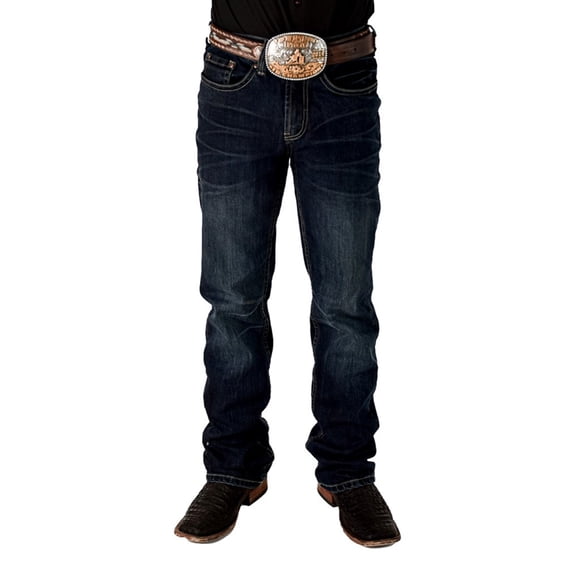 B. Tuff Western Jeans Mens Amped Up Bootcut 36 Long Dark Wash MAMPEP