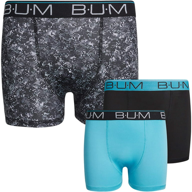 B.U.M. Equipment Boys' Underwear - 3 Pack Performance Boxer Briefs