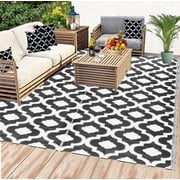 BalajeesUSA 5'x7' Outdoor Camping Picnic UV Treated Plastic Straw Rugs, Waterproof, All-Weather, Reversible