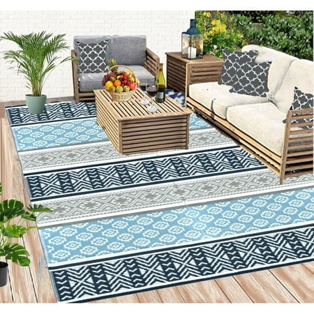 BalajeesUSA Reversible Waterproof Outdoor Plastic Straw Rug Mat - 9' x 18', Gray Chevron, Patio, Camping, Deck price history and forecast - BalajeesUSA FBA850038337087