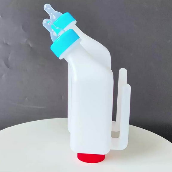B Upside Down Small Milk Jug Large Capacity Lamb Feeding Bottle With Thickened Nipple For Veterinary Use 800Ml