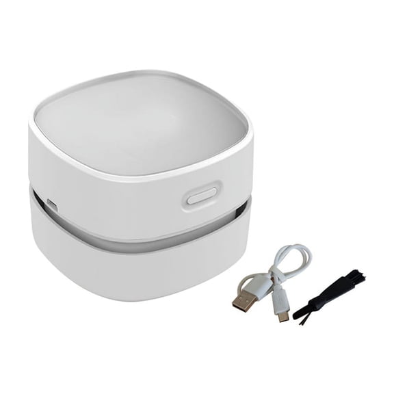 B-Vacuum Desktop Vacuum Cleaner USB Rechargeable, 1400mAh, ABS Body, 1-Set with Cleaning Brush & USB Cable