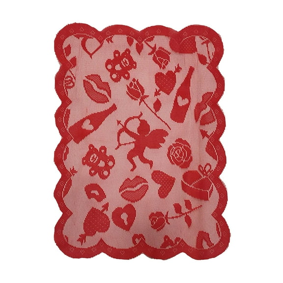 B Valentine Day Placemat With Heart Art For Table Decoration And Protection 11.8 X 17.7 Inches 1 Piece Polyester Placemat