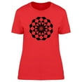 thumbnail image 1 of B&W Checkered Mandala T-Shirt Women -Image by Shutterstock, Female Large, 1 of 2