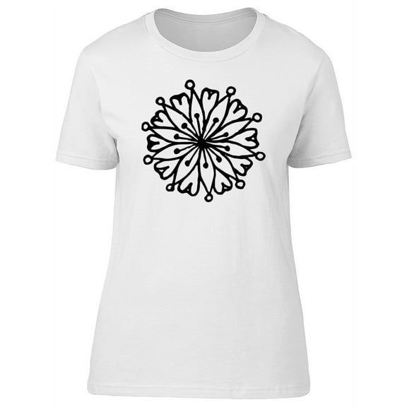 B&W Circle Mandala Like A Plant Tee Women's -Image by Shutterstock