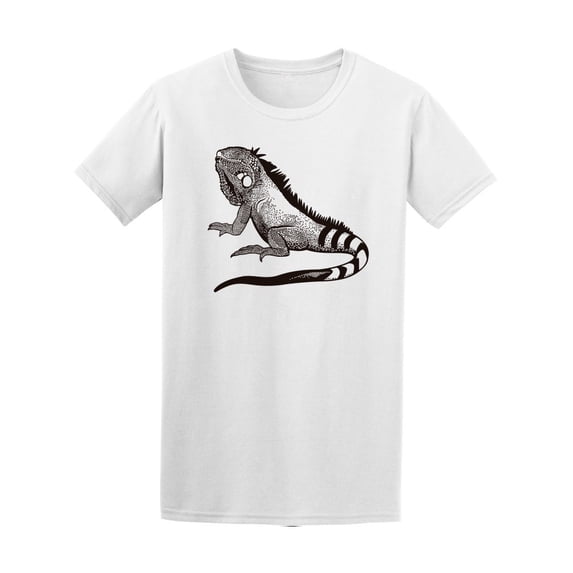 B&W Iguana Side View Tee Men's -Image by Shutterstock