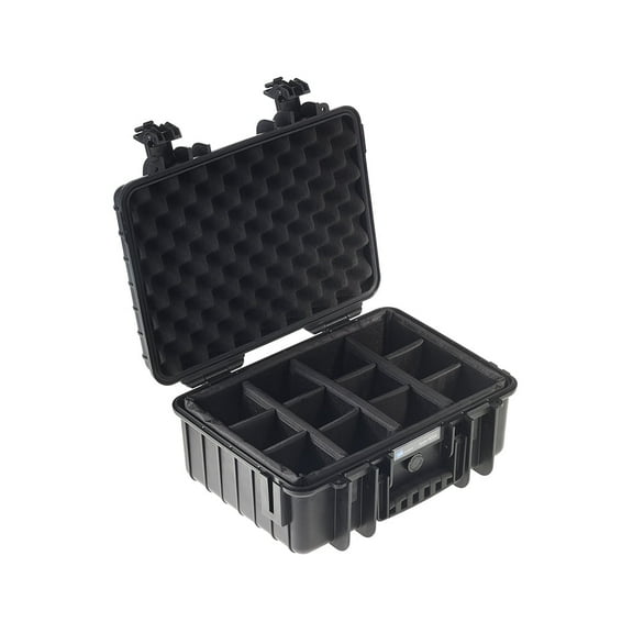 B&W International Type 4000 Hard Case, Waterproof Equipment Protection, with RPD Insert Padded Divider, Black