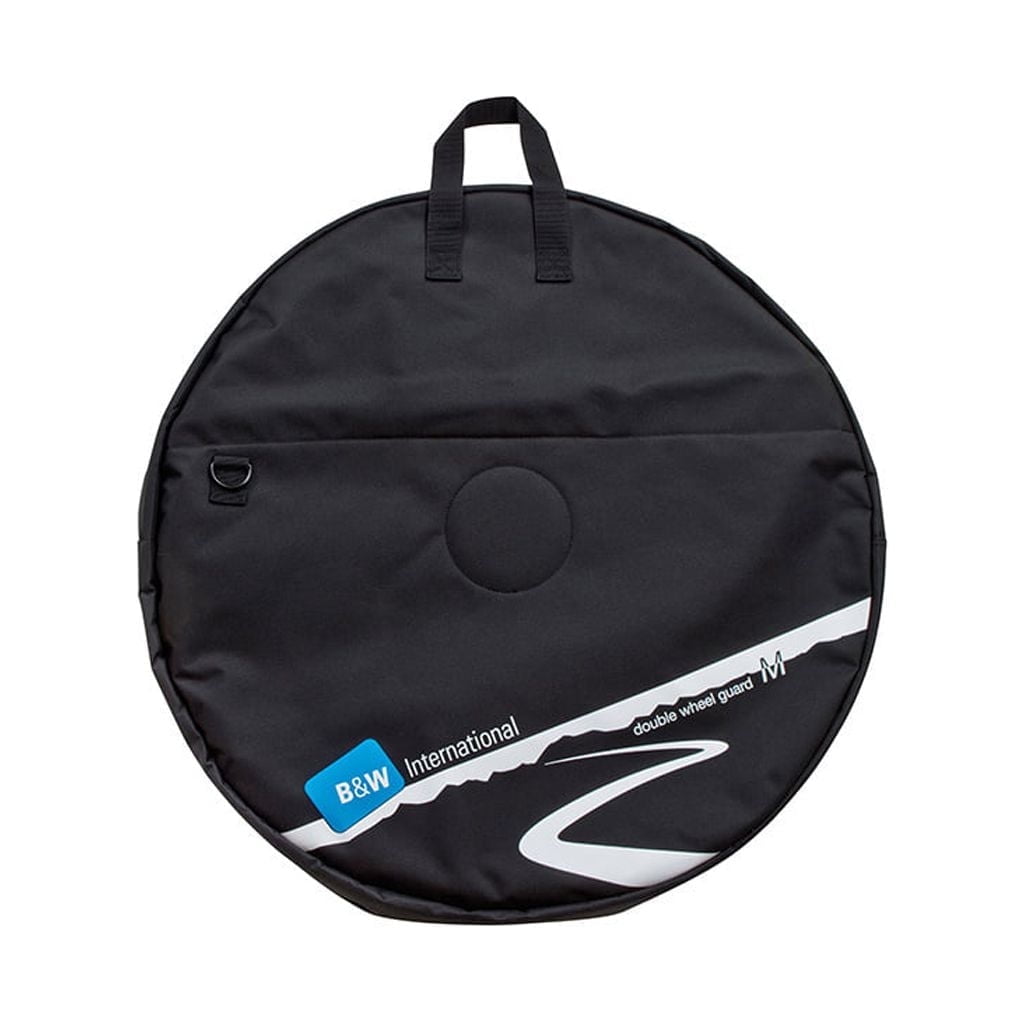 Medium Black Polyester Double Wheel Transport Bag