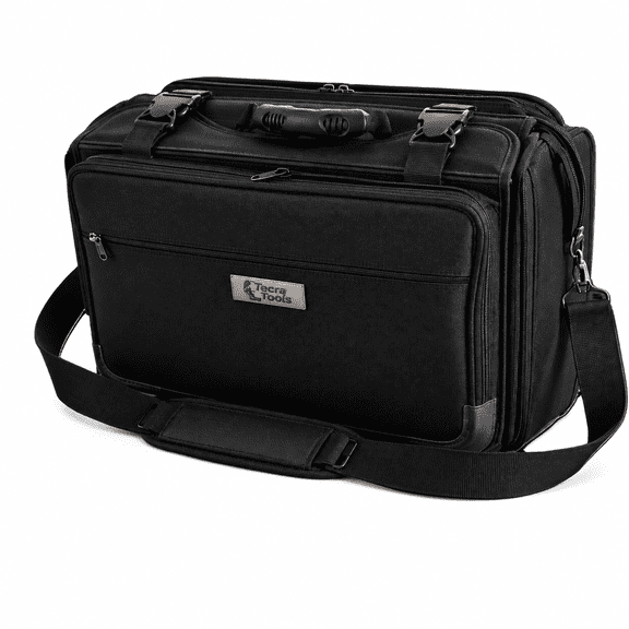 B&W International Expandable Laptop Briefcase, Professional Computer Work Bag for Office & Travel, Black