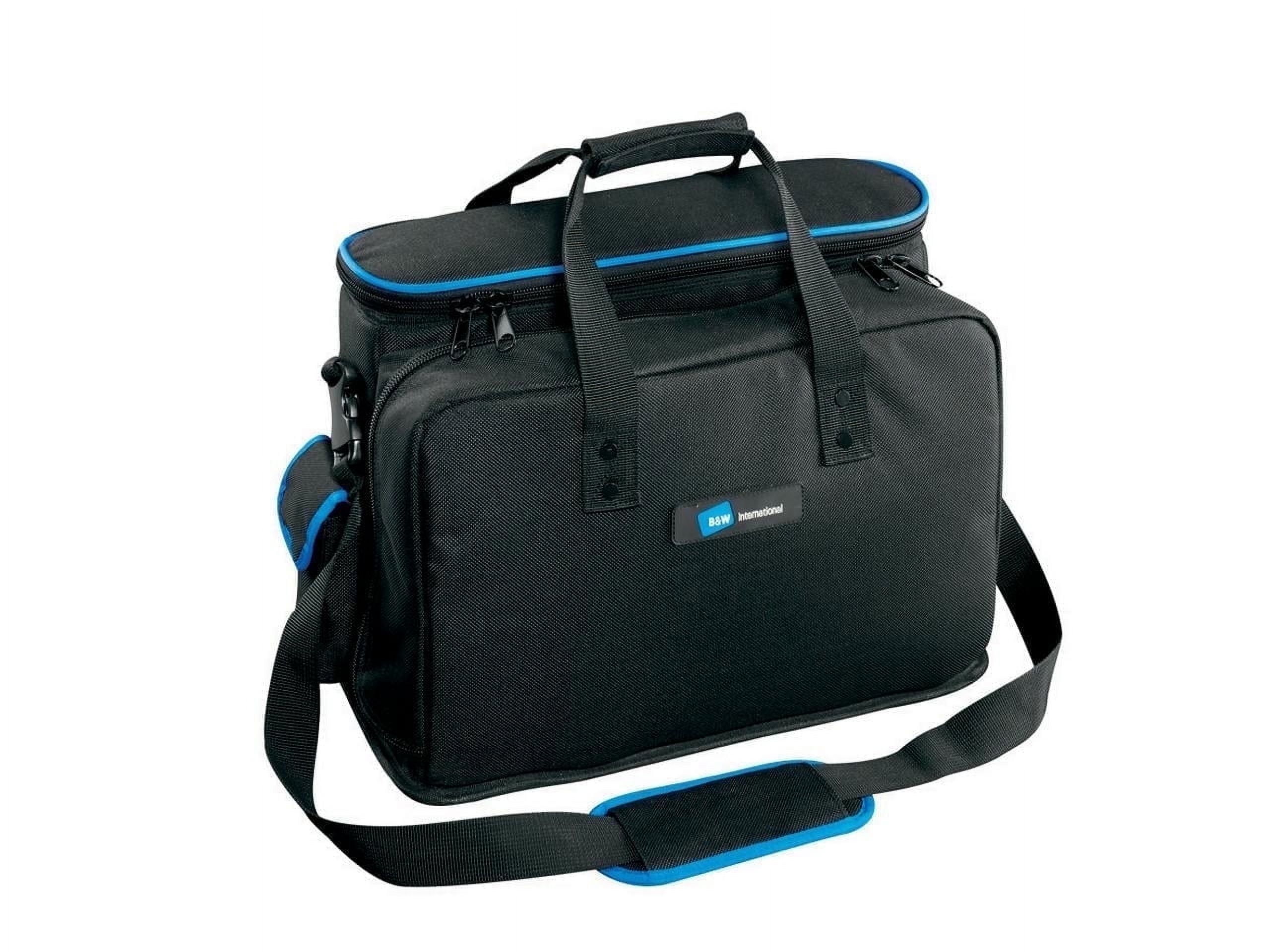 Black Nylon Splashproof Notebook Carrying Shoulder Bag with Adjustable Strap