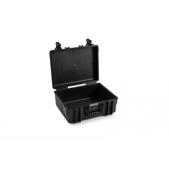 B&W International Type 6000 Hard Case, Waterproof Equipment Protection, Empty Case No Inserts, Black
