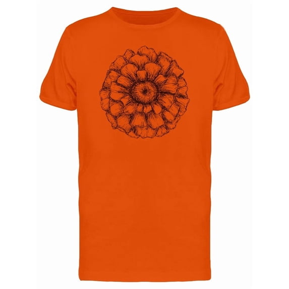 B&W Outlines Of A Flower Tee Men's -Image by Shutterstock