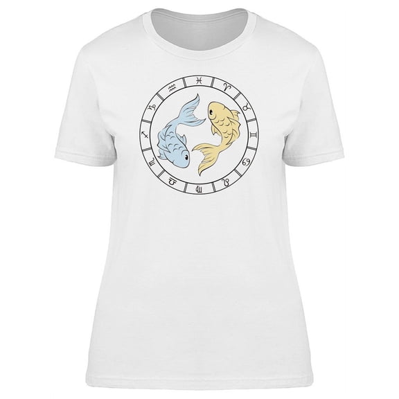 B&W Pisces T-Shirt Women -Image by Shutterstock, Female Small