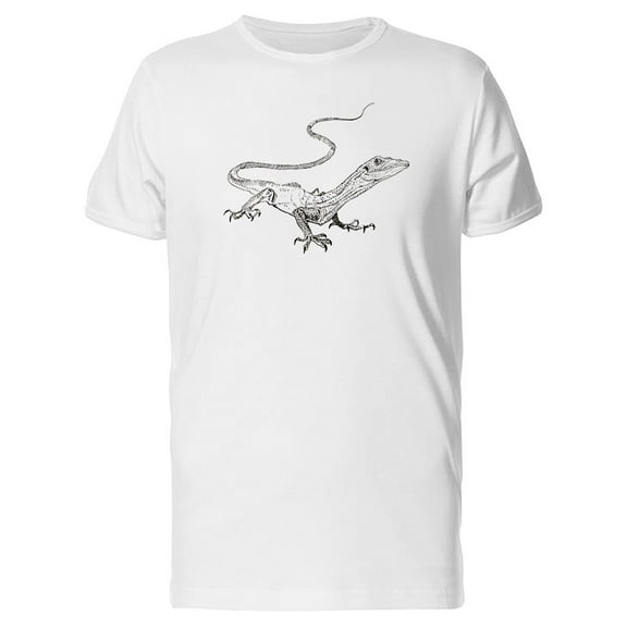 B&W Realistic Lizard T-Shirt Men -Image by Shutterstock, Male 4X-Large