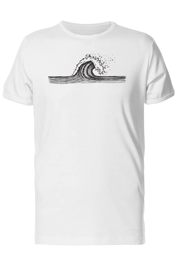 B&W Wave With Foam Tee Men's -Image by Shutterstock