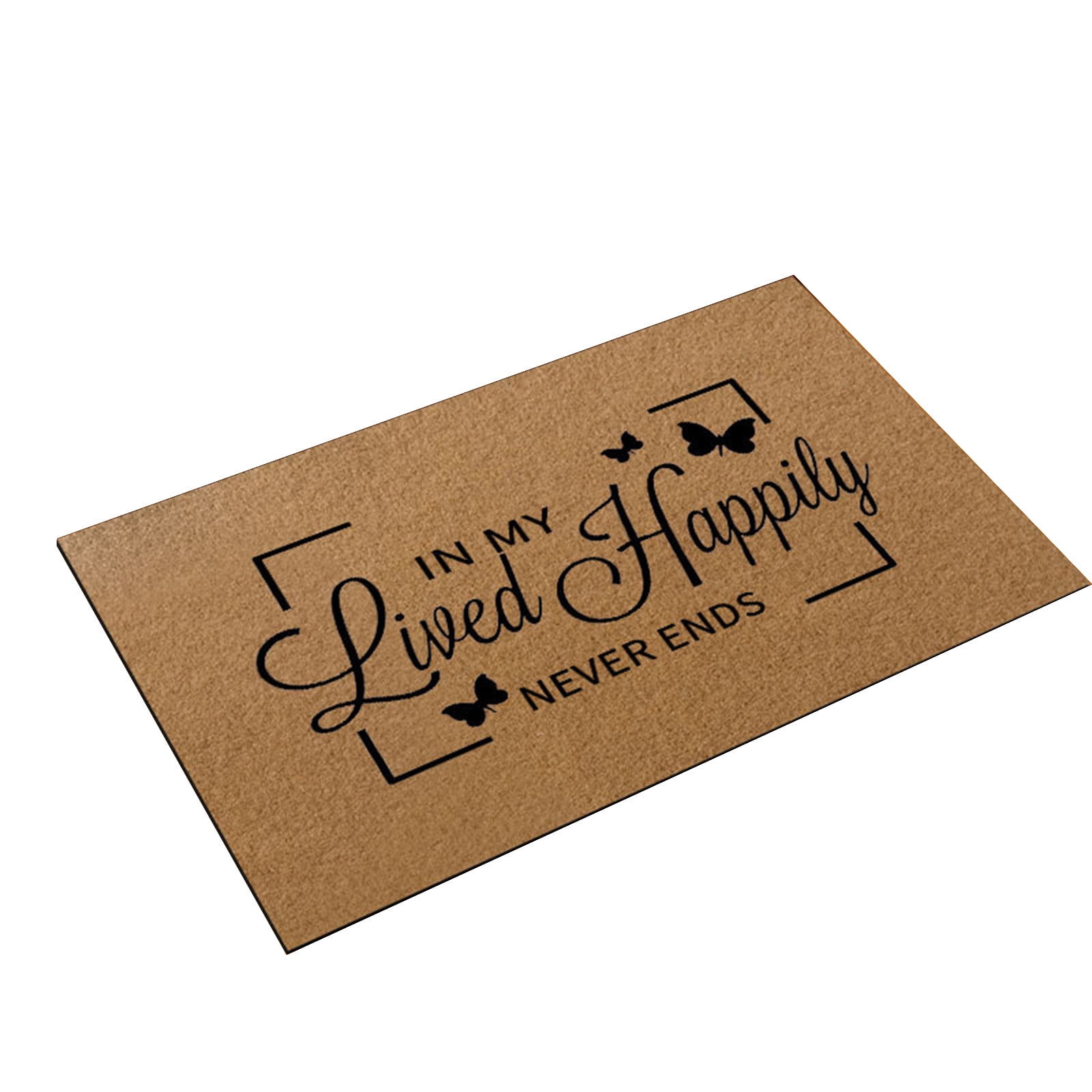 B Welcome Mat Coir Doormat Outdoor Entrance Artificial Fiber Non Slip Front Porch Patio Mat Decorative Heavy Duty Durable Indoor Outdoor Rug Easy Clean Shake Off 27.55X17.7X0.51In