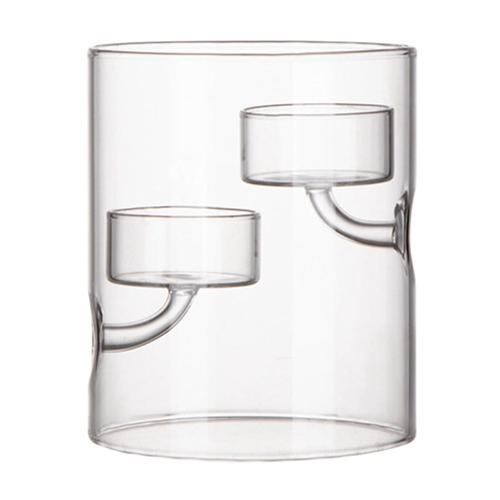 B Windproof Glass Candlestick For Christmas Celebrations And Candlelight Dinners Features European Style For Sophisticated Home Ambiance