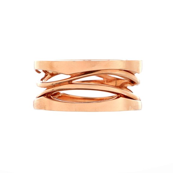 B.Zero1 Design Legend Zaha Hadid Three Band Ring 18K Rose Gold By Rebag