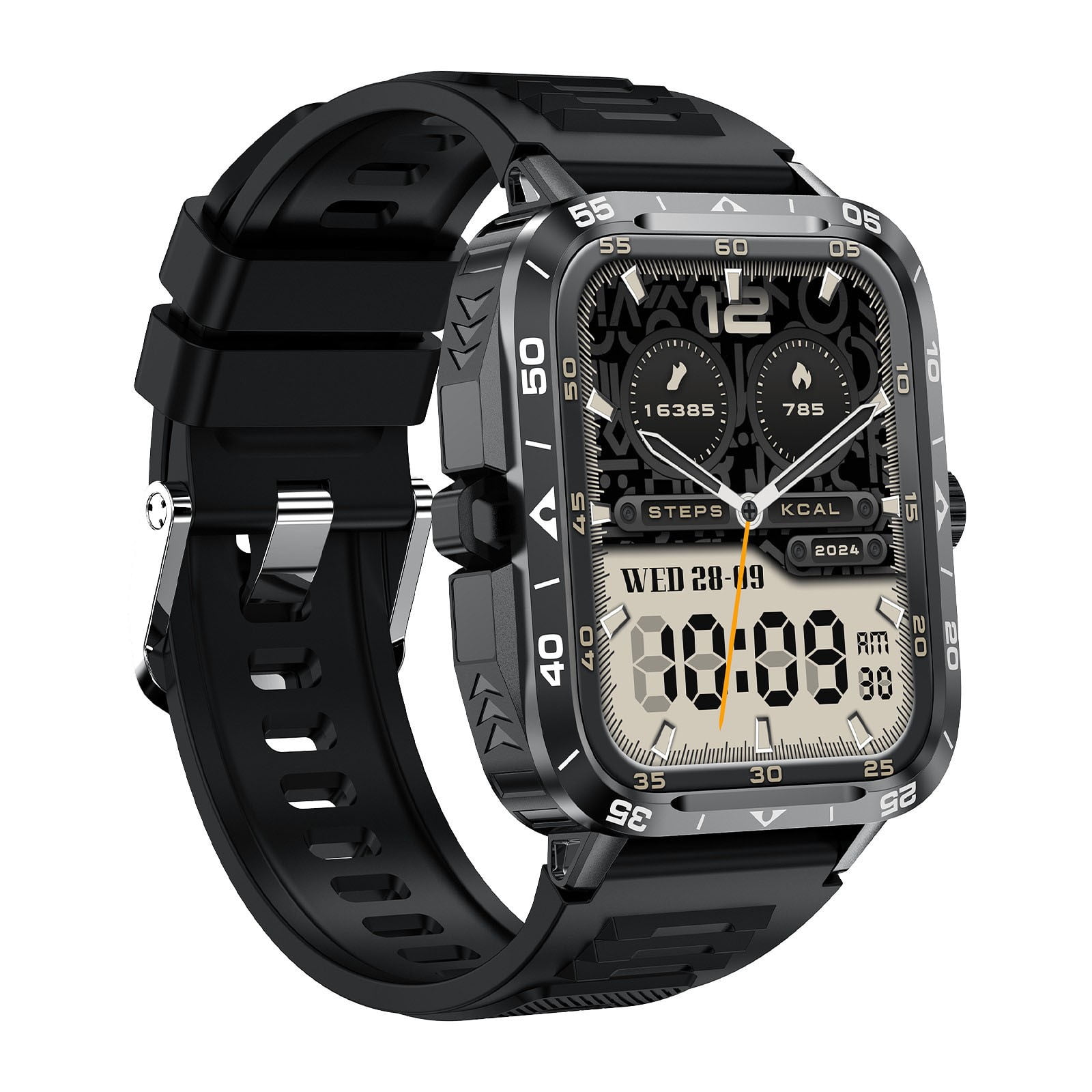 C Zw59 Outdoor Smart Watch With Flashlight, 1.95 Inch Screen, Ip67