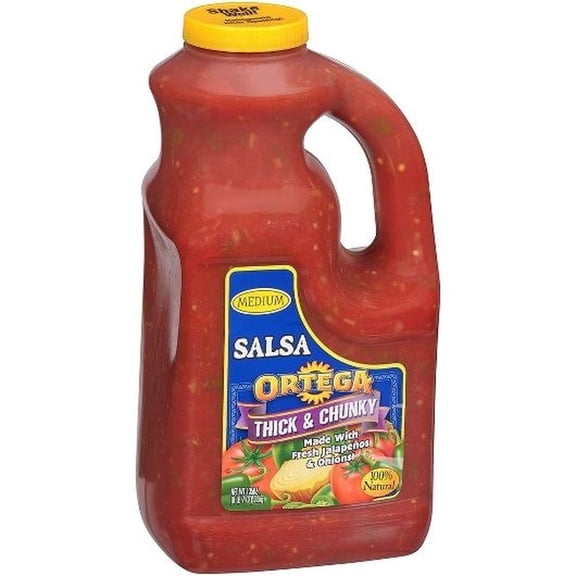 B and G Ortega Medium Thick and Chunky Salsa, 135 Ounce -- 4 per Case.