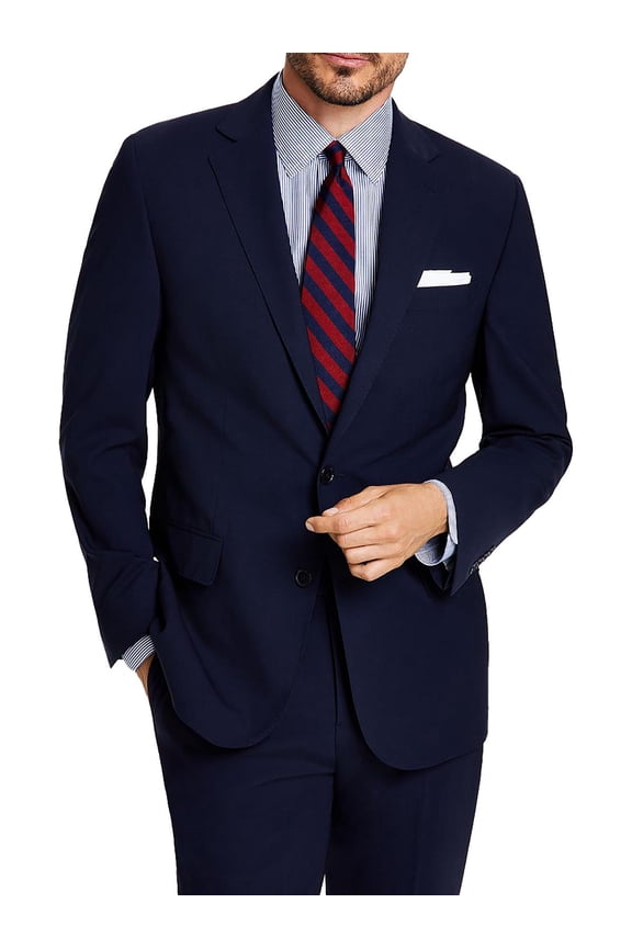 Brooks Brothers Mens Classic fit Suit Jacket Blazer 44 R Navy Blue Solid Stretch