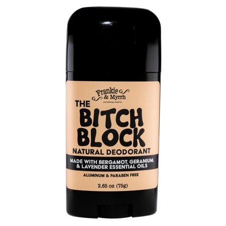 B!#ch Block | Natural Deodorant for Relaxation | Geranium, Bergamot, Lavender Essential Oils | Aluminum Free-Baking Soda, Coconut Oil and Shea Butter (2.56 oz) Paraben and Phthalate Free