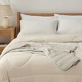 thumbnail image 1 of Breescape temperature regulating oversize cooling throw blanket, super soft cool touch, TAUPE, 1 of 12