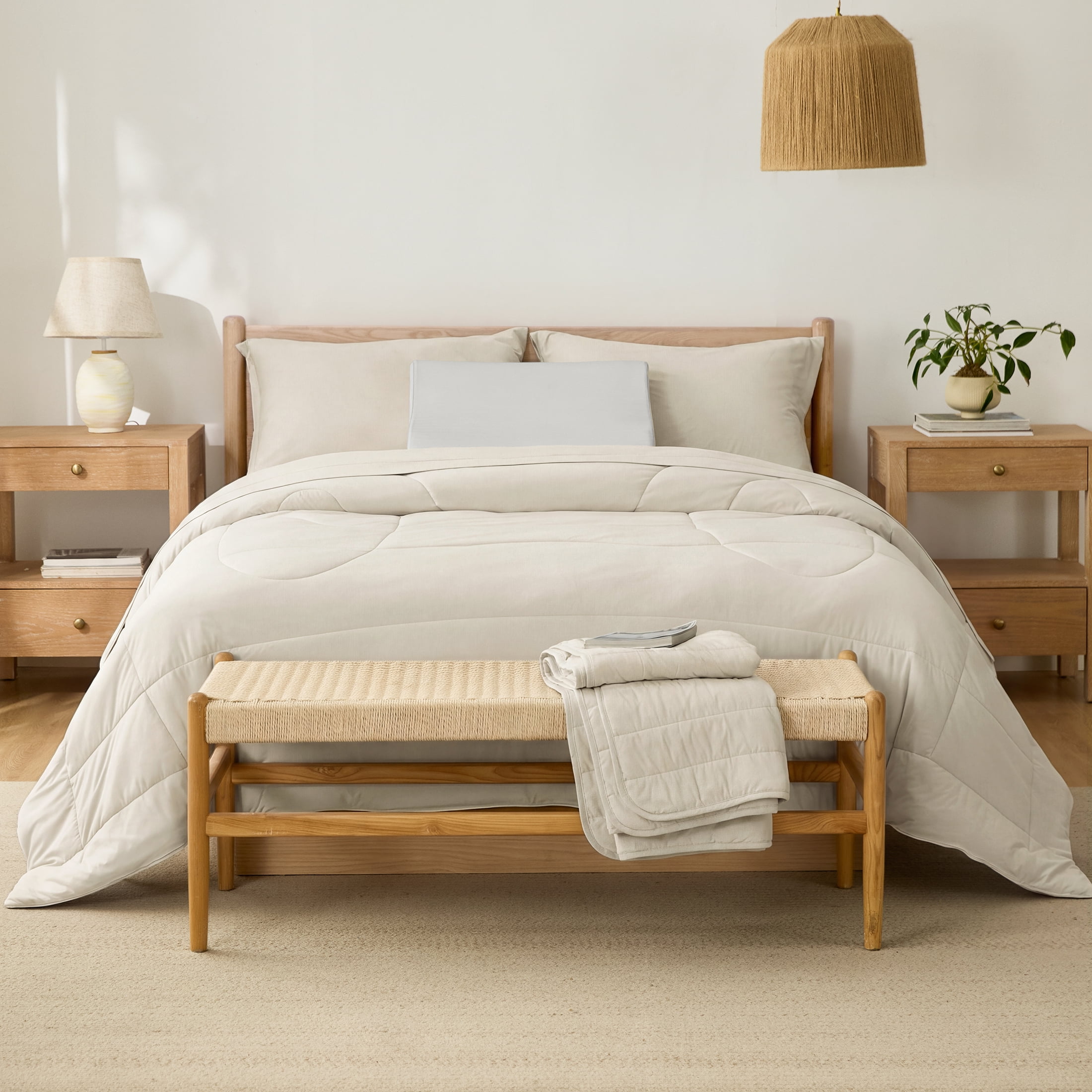 Breescape Essentials 4-Piece  B-Cool Cooling Bed Sheets Set, Taupe, King